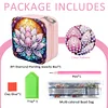 (US Local)DIY Lotus Diamond Painting Kit Rotatable Mirror w Diamond Painting Jewelry Box