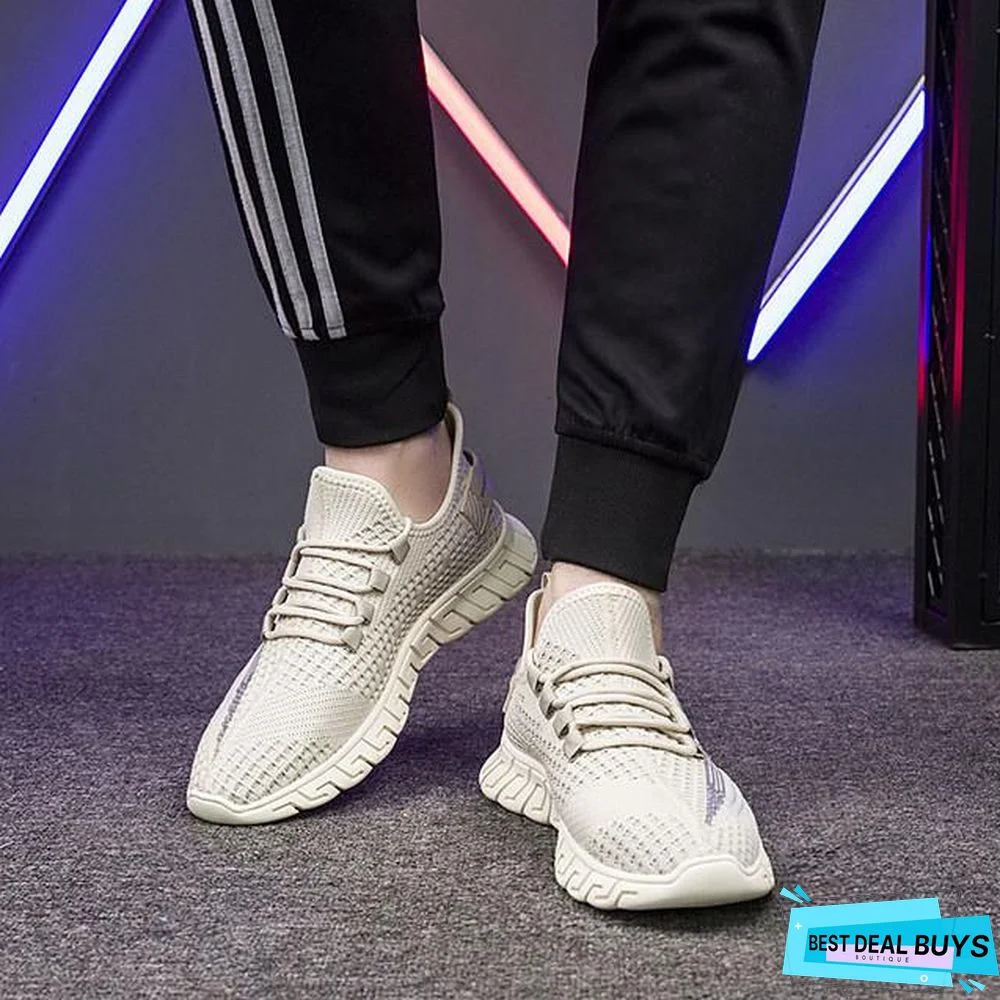 Men's Summer / Fall Sporty / Casual Daily Outdoor Trainers / Athletic Shoes Running Shoes / Basketball Shoes Volant Breathable Non-Slipping Wear Proof Black / Red / Black / Beige