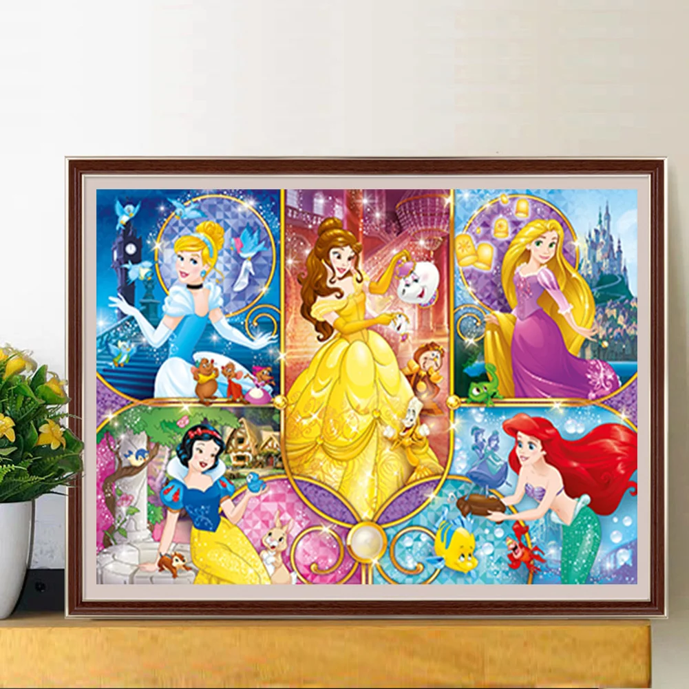 Diamond Painting - Full Round Drill - Disney Princess(40*30cm)