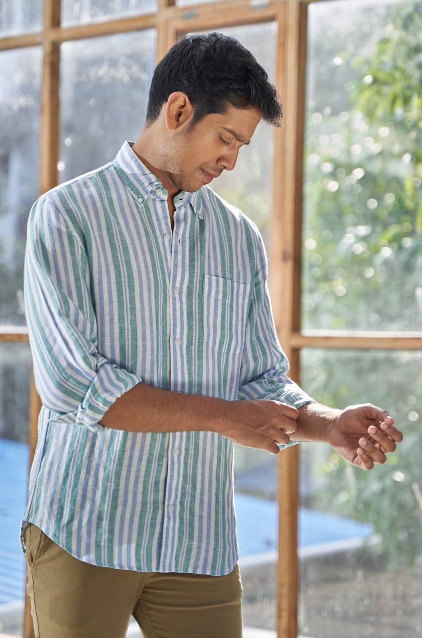 Roman Stripes Linen Shirt