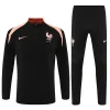 25/26 France black with pink Half-Zip Training Jacket Set