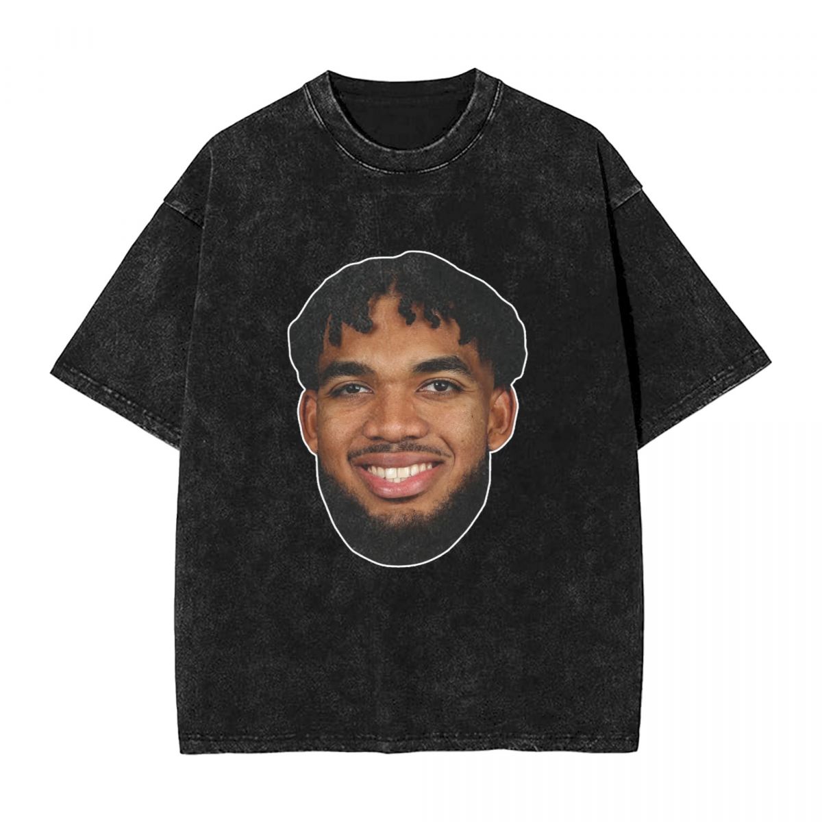 Minnesota Timberwolves Karl-Anthony Towns Printed Vintage Men's Oversized T-Shirt