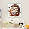 Coffee Hedgehog-11CT Stamped Cross Stitch 40*40cm/15.75*15.75in tapestrymarket