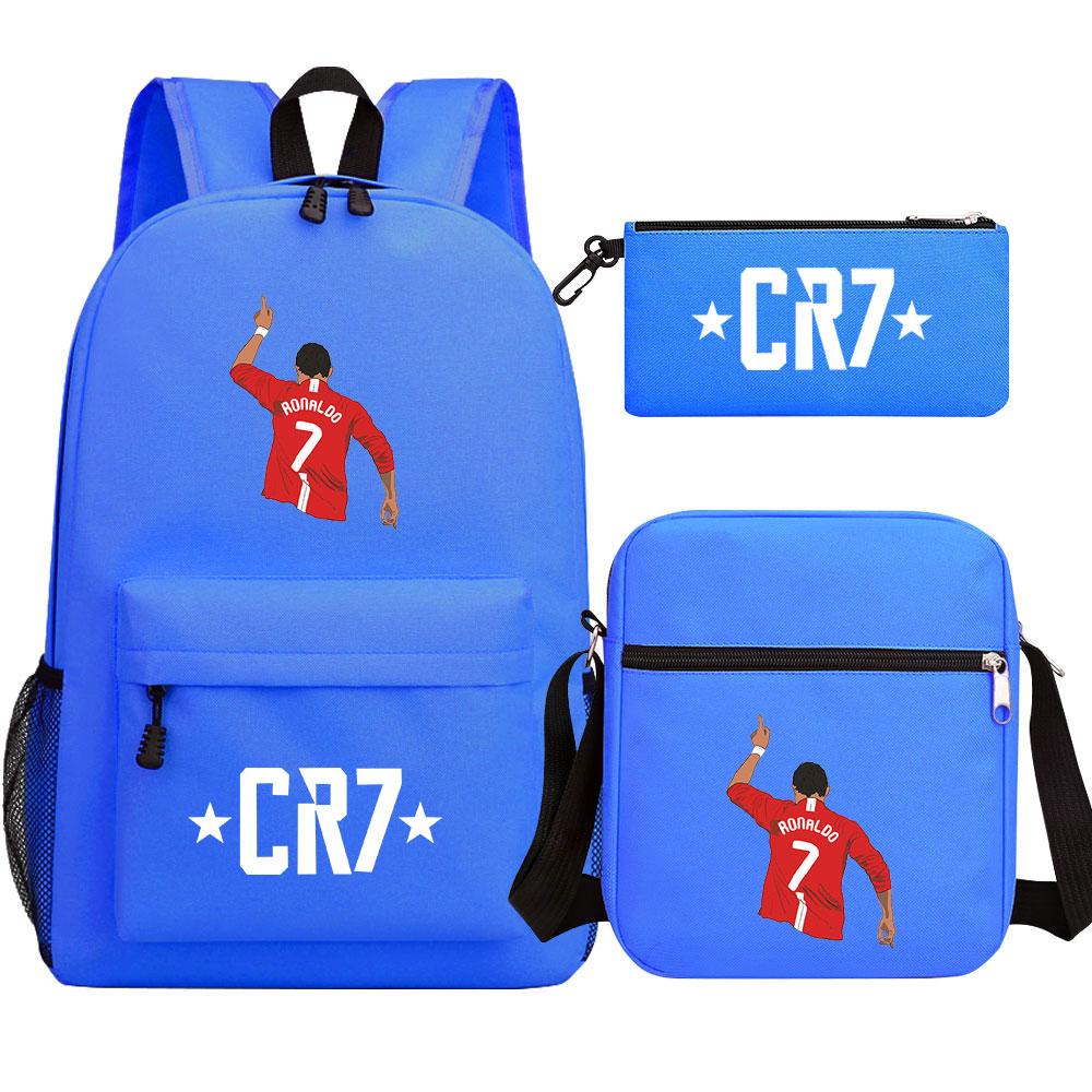 Mayoulove Cristiano Ronaldo Backpack Durable Design with Adjustable Straps for School Use-Mayoulove