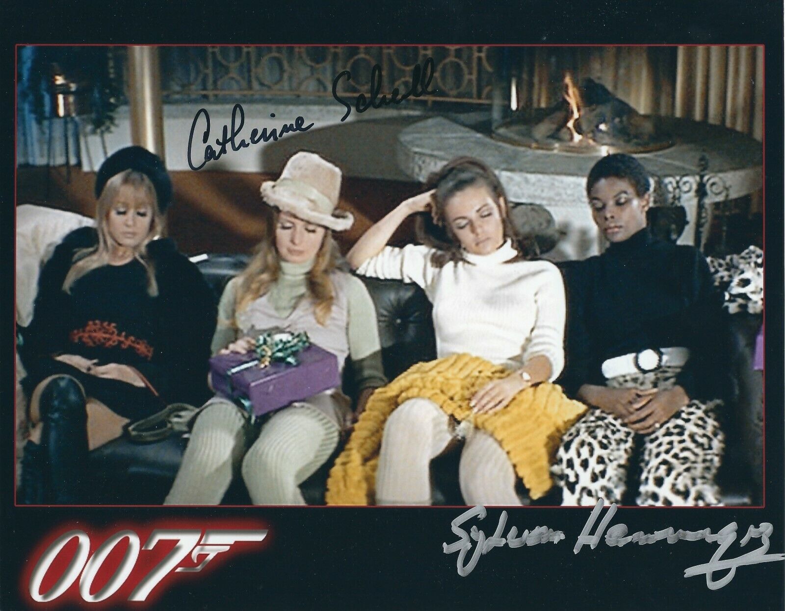 CATHERINE SCHELL & SYLVANA HENRIQUES SIGNED 8x10 JAMES BOND 007 Photo Poster painting UACC RD