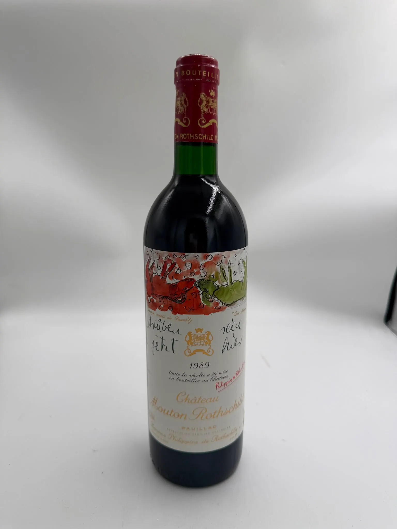 【1838】木桐酒莊紅葡萄酒 Ch&acirc;teau Mouton Rothschild 1989  友誠酒藏