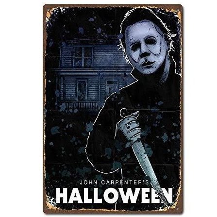 Film d’horreur d’Halloween - Enseigne Vintage Métallique/enseignes en bois - 20*30cm/30*40cm