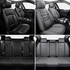 MINGBRON Leather Car Seat Covers,Car Seat Covers Full Set,Automotive Seat Covers 5 Seats,Fit for Most Cars SUV and Most Sedans Grey