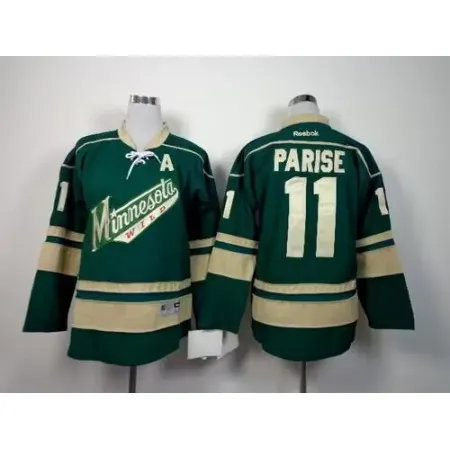 Men's Minnesota Wild Custom Green Stitched Jersey 56T1