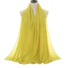 Plain Color Soft Chiffon Long Gauze Shawl Women Hijab