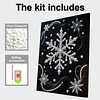 DIY Pearl Painting Snowflake for Home Wall Decor with Frame(40*30cm)