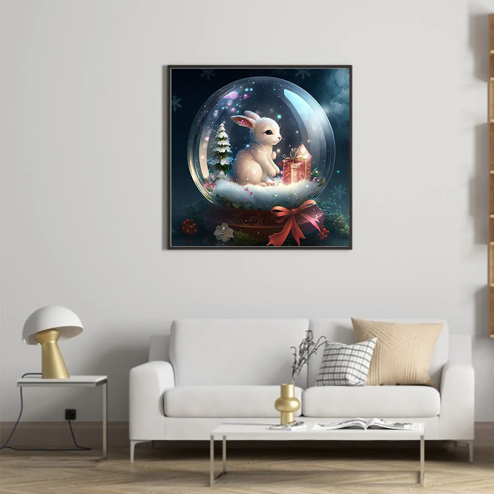 DIY Paint By Number 40*40cm - Crystal Ball-Rabbit