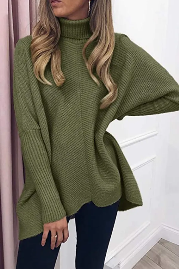 Casual Solid Basic Turtleneck Tops Sweater(7 Colors)