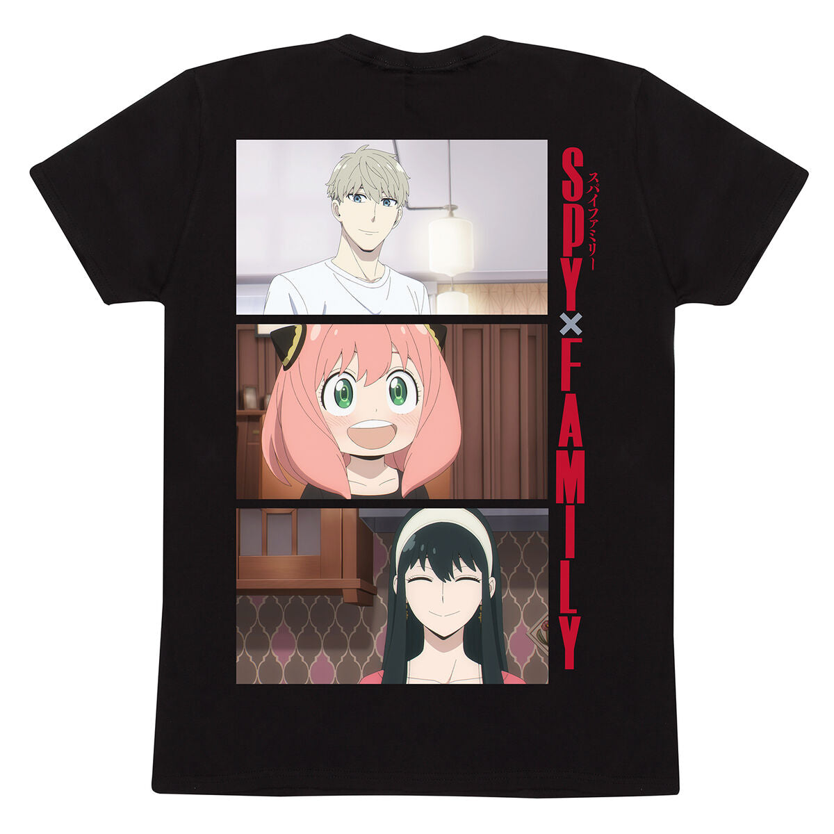 Short Sleeve T-Shirt Spy X Family Trio Shots Black Unisex  SALE KIM
