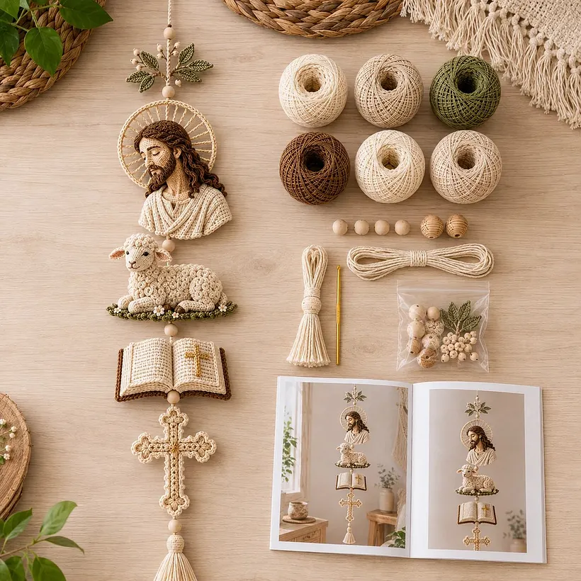 Finished and DIY versions of the Blessed Faith Hanging Cascade