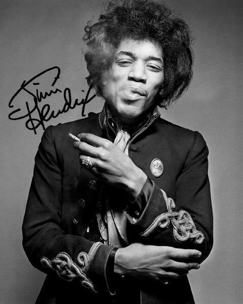 REPRINT - JIMI HENDRIX Smoking Guitarist Autographed Signed 8 x 10 Photo Poster painting Poster