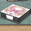 Leather Butterfly Diamond Painting Notecard Box Rhinestones Post It Dispenser