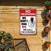 Warning No Trespassing We Dont Dial 911 We Call The Coroner - Vintage Metal Signs - 30*40cm - Warning