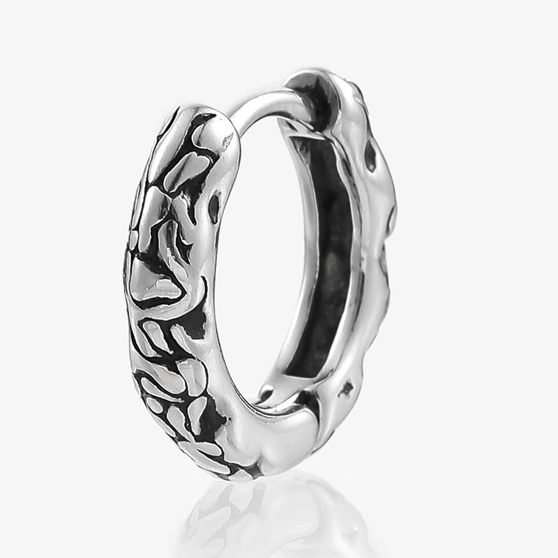 1 Pair Halloween Gothic Vintage Style Rose Twist Polishing 316L Stainless Steel Earrings