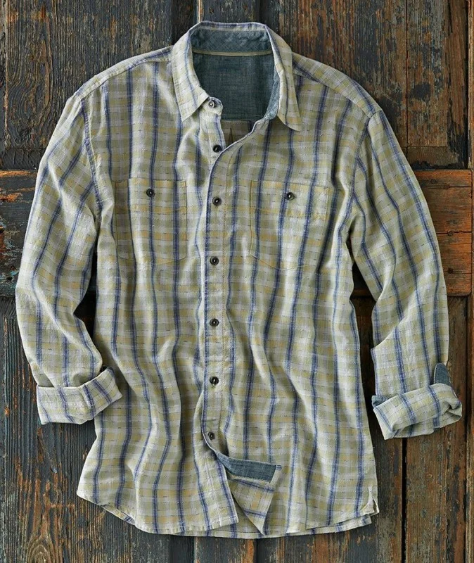 Men's Fashion Versatile Plaid Shirt
