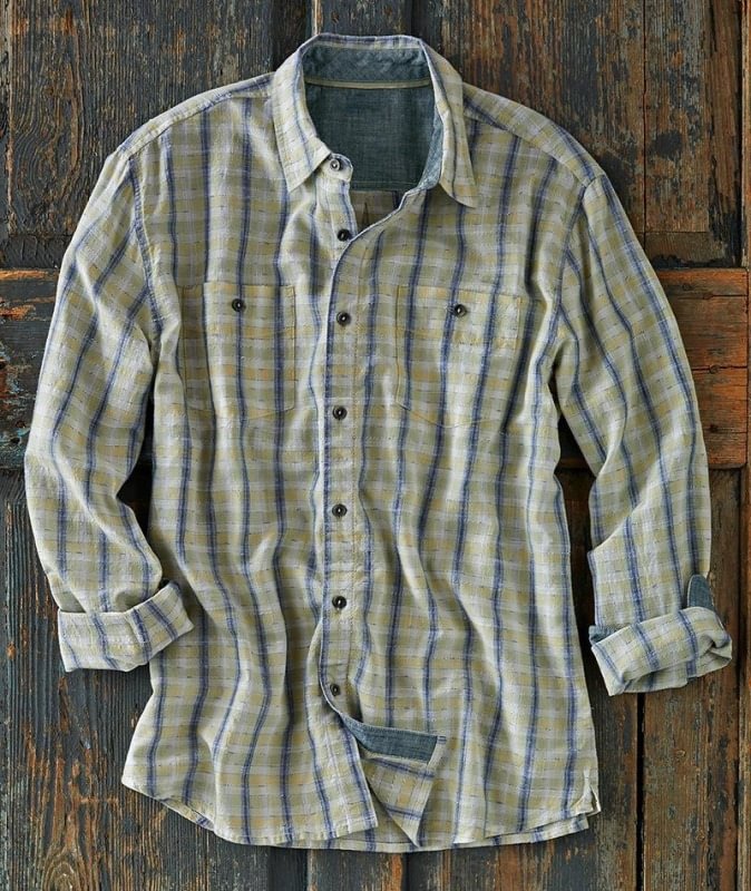 Men's Fashion Versatile Plaid Shirt