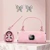 BT Clip-On Wireless Headphones Handbag Style Open-Ear Headphones with LED Digital Display for Women Girl Work Fitness Sport Gift