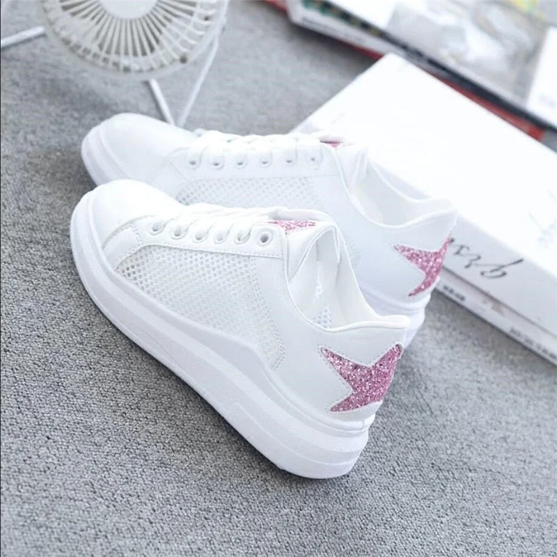 Female Flat Casual Shoes 2021 New Spring Summer Women Vulcanized Shoes Women's Shoes Sneakers White Shoes Woman Zapatillas Mujer