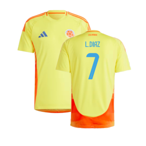 Kolumbien Luis Díaz 7 Home Trikot 2024-2025