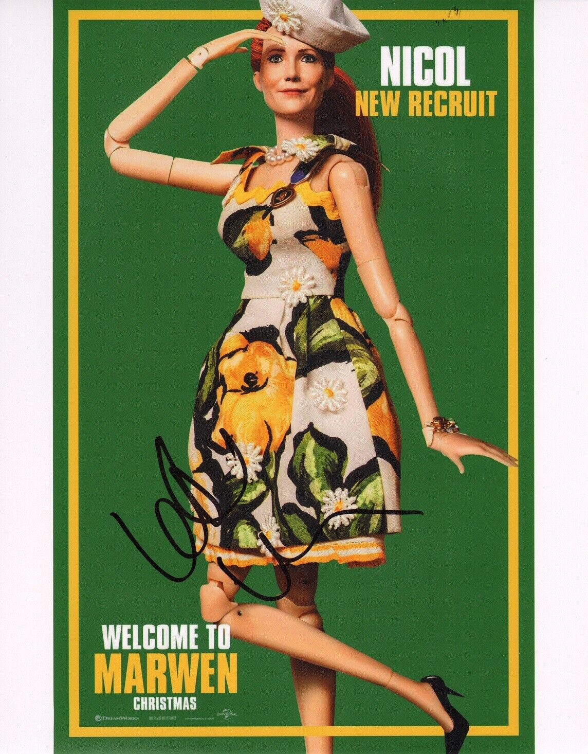 LESLIE MANN Authentic Hand-Signed NICOL Welcome to Marwen