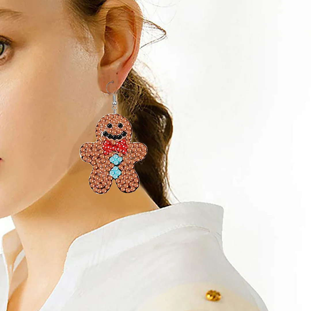 12 Pairs Christmas Diamond Painting Earrings DIY Diamond Art Earrings for Adults