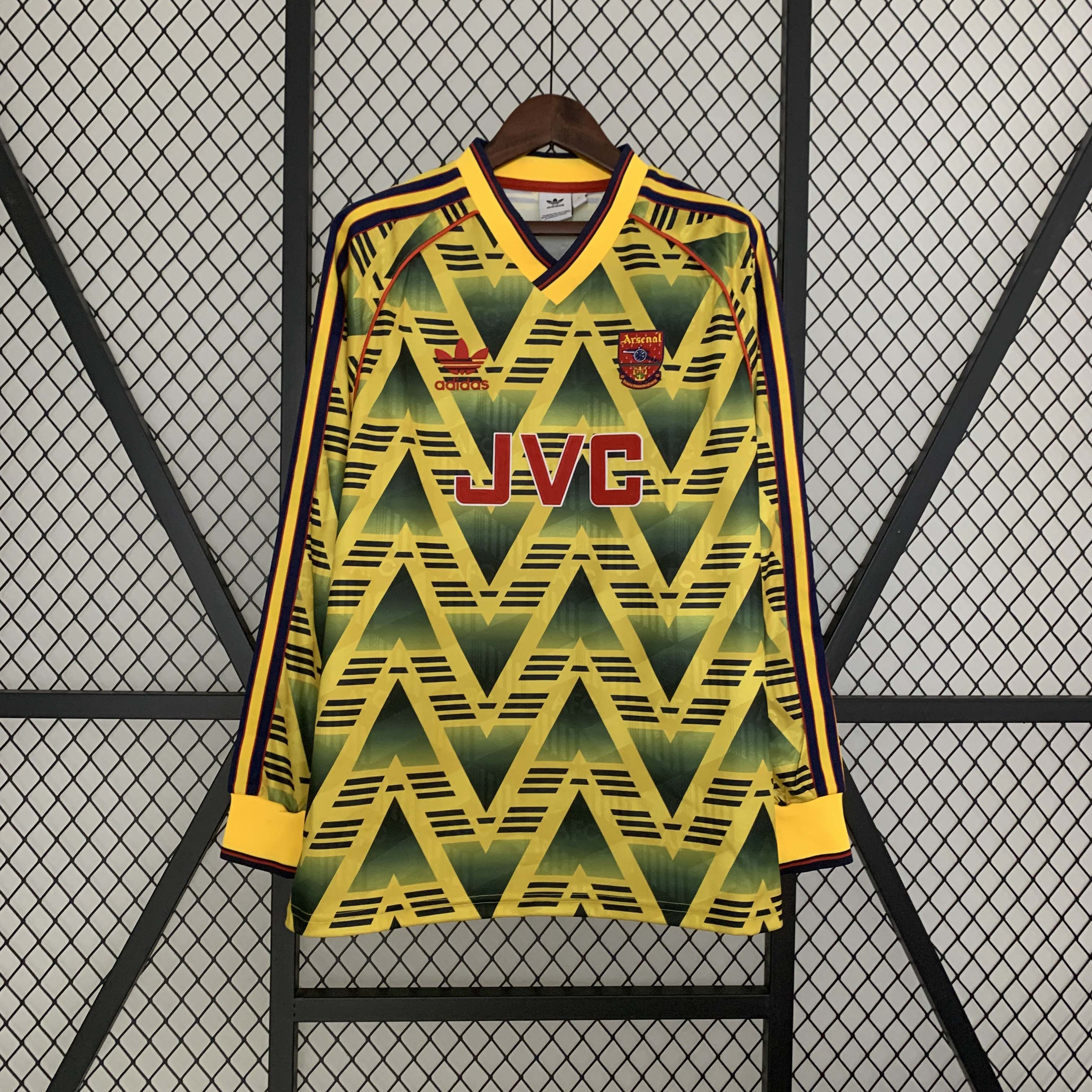 1991-1993 Retro Long Sleeve Arsenal Away Football Shirt 1:1 Thai Quality- Maxi Kit