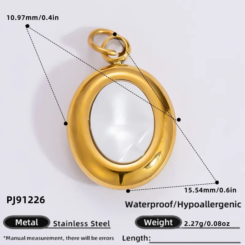 1 Piece 11.34*11.08mm 24.65*13.62mm 4.29*24.15mm 304 Stainless Steel Zircon 18K Gold Plated Tree Heart Shape Candy Jewelry Accessories Pendant