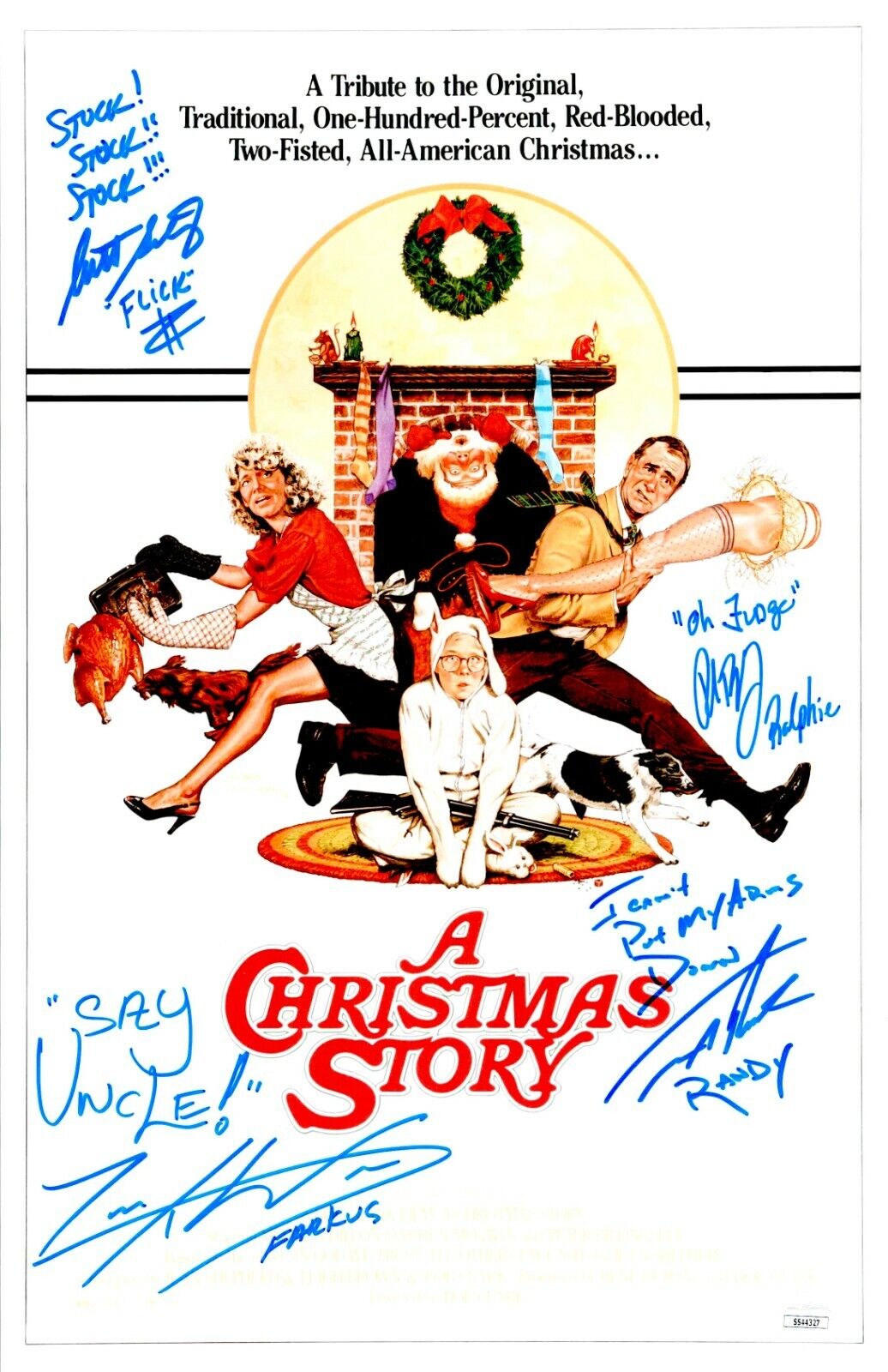 PETER BILLINGSLEY CAST x4 Signed 11x17 A CHRISTMAS STORY Photo Poster painting Autograph JSA COA