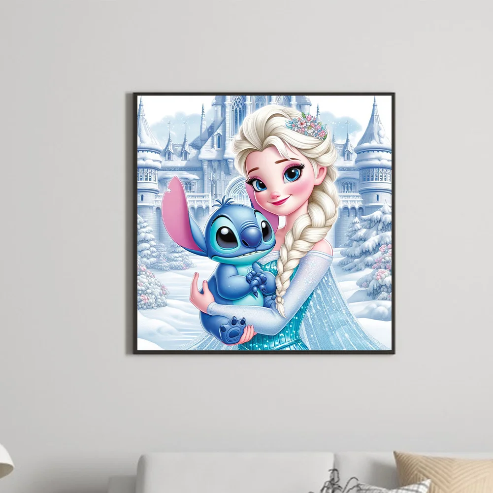Diamond Painting - Full Round Drill - Princess Elsa Stitch(Canvas|40*40cm)
