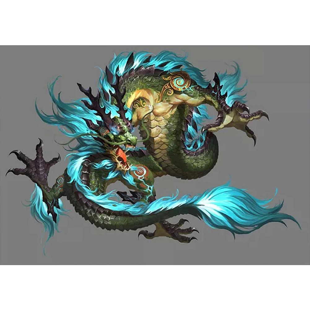 

40*30CM-Round Drill Diamond Painting-Dragon, 501 Original