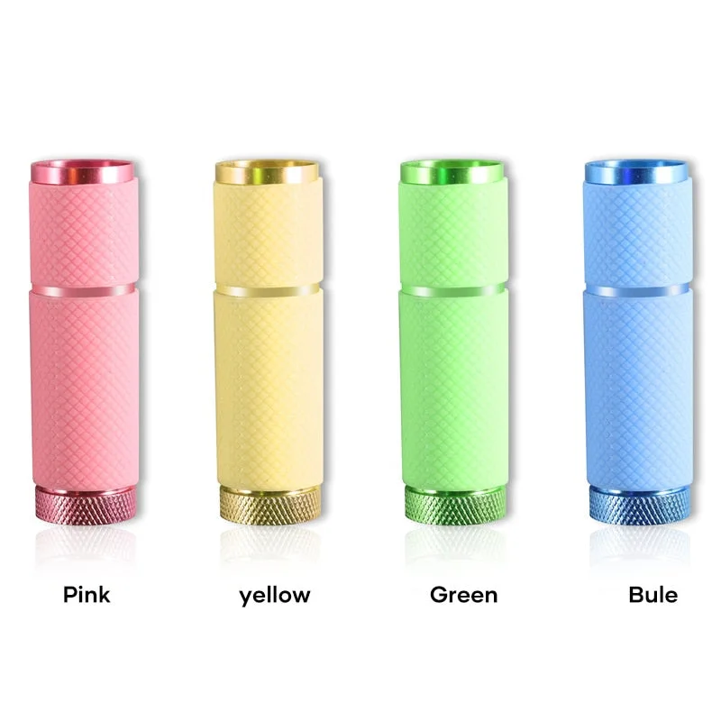 HOT  Small Glow Flashlights with 9 LED Lights UV Currency Detector Lamp Portable Light Nail Dryer For Nail Gel SANA889-Nail Inspo