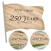 250th Anniversary USA 1776-2026 Commemorative Flag 5ft X 3ft 3 Ply Birthday Patriotic Flag for Independence Day Parades Garden Yard Events