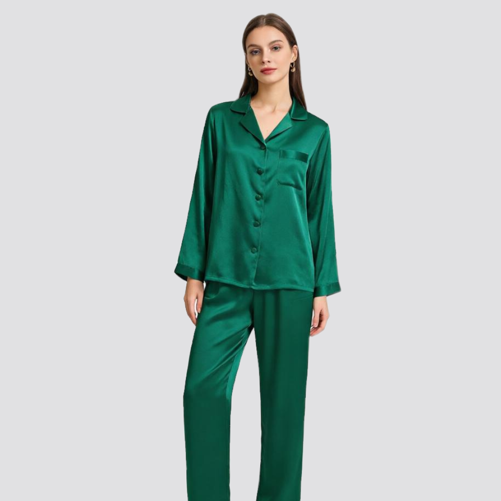 Silk Pajamas Women 100% Mulberry Silk Button Up Sleepwear Soft Comfortable REAL SILK LIFE