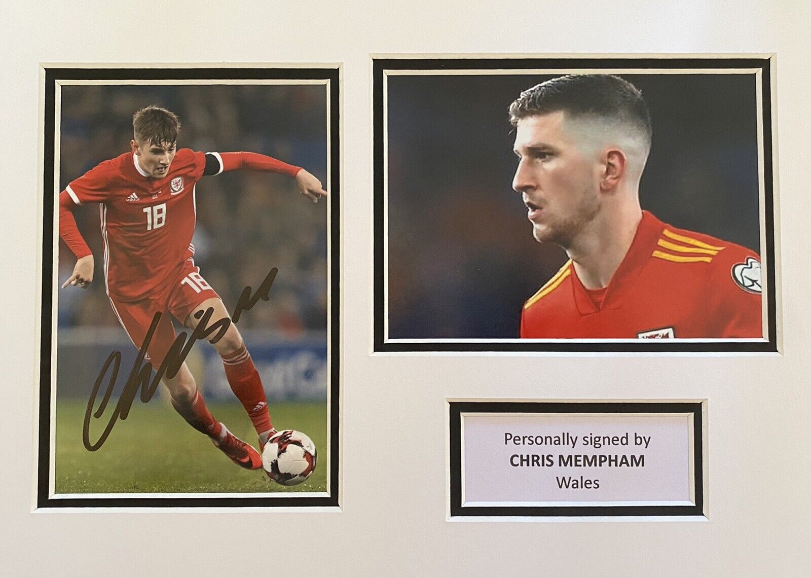 Chris Mempham Hand Signed Wales Photo Poster painting In A4 Mount Display