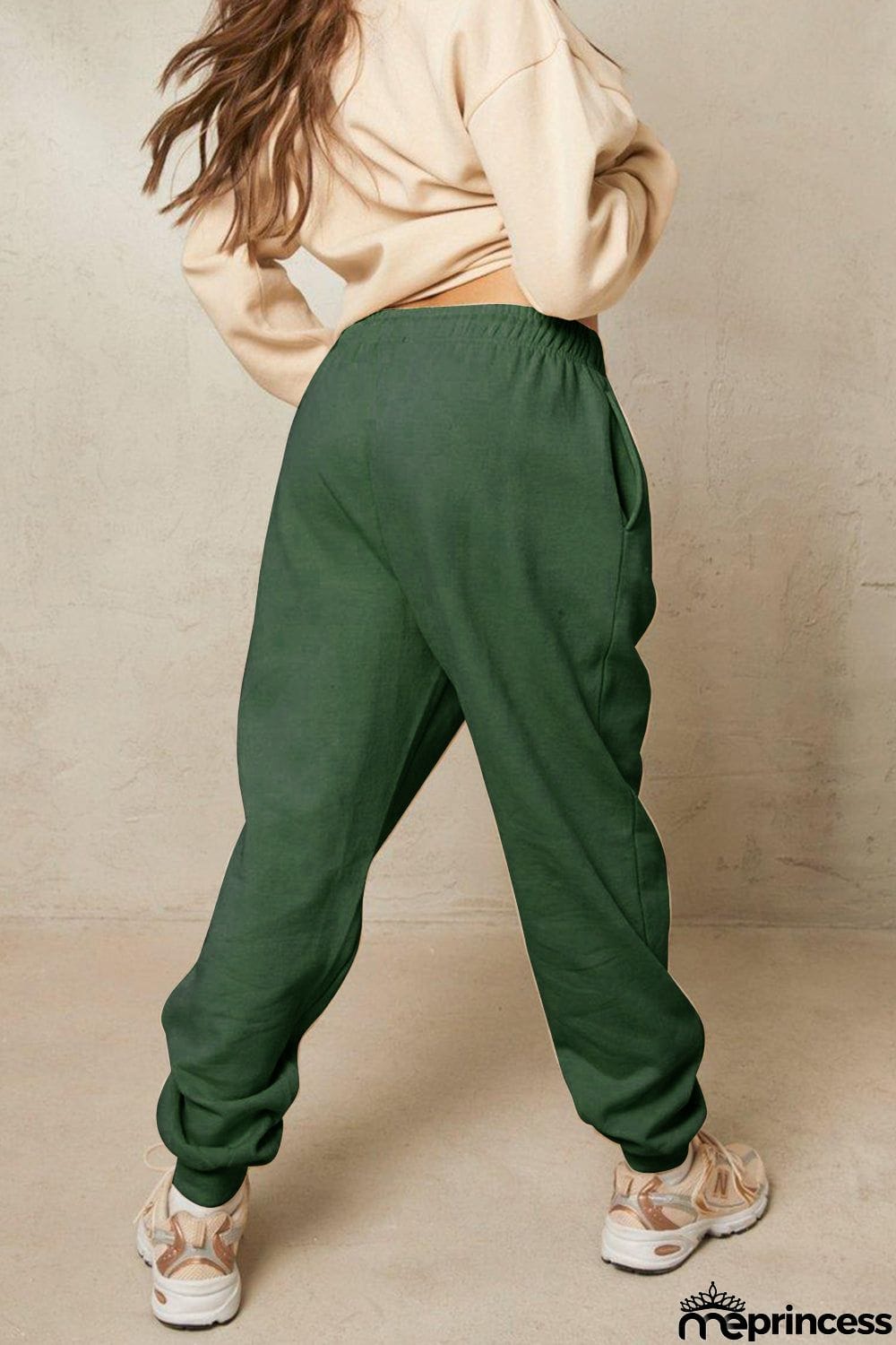 Simply Love Simply Love Full Size Drawstring Flower Graphic Long Sweatpants