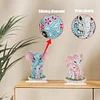 2Pcs Diamond  Painting PET Parent-Child Elephant Desktop Ornament