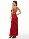 Evening Wrap A-Line Backless Embroidered V-Neck Maxi Dress