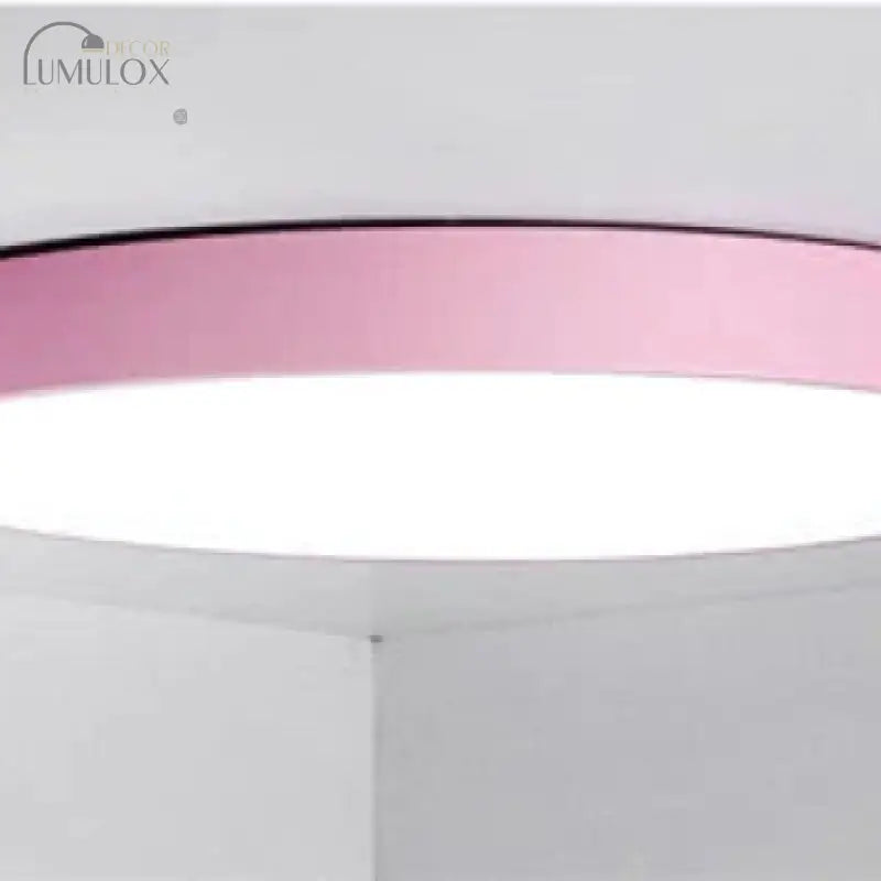 Kaley - Super Slim Led Surface Mount Light With Remote Control Pink / Dia23 X H5Cm Warm White