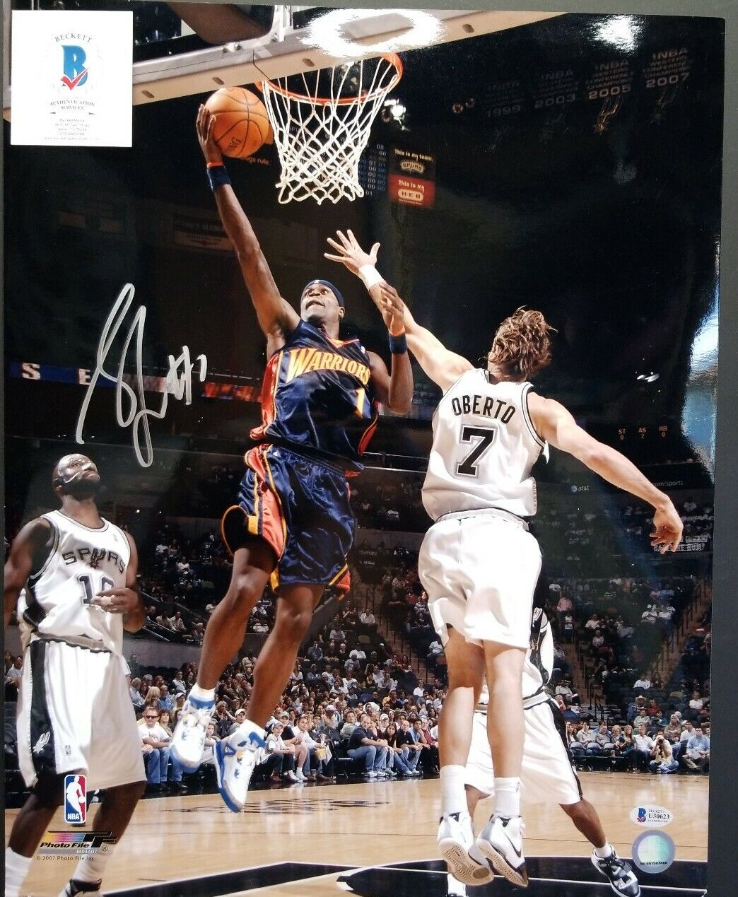 STEPHEN JACKSON Autographed Golden State Warriors 16x20 Photo Poster painting. BECKETT