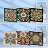 6pcs DIY Blumenmuster Diamant Kunst Grußkarten für Festivals und Feiern