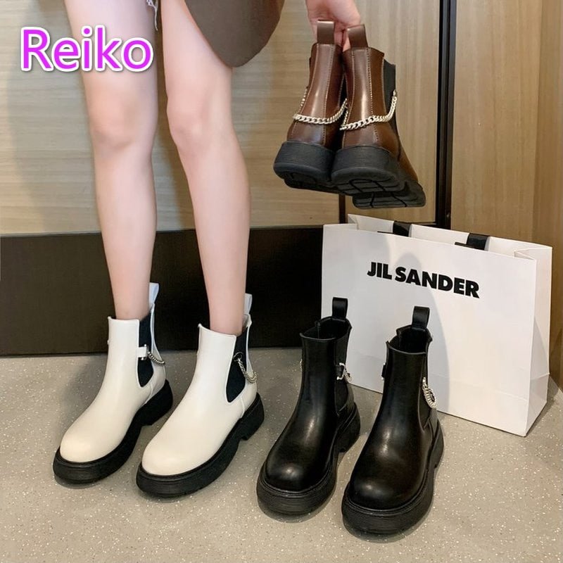 Chelsea Martin Boots Summer Thin Women 2021 New Breathable Thick Bottom Increased Spring and Autumn Boots Single Boots wedges