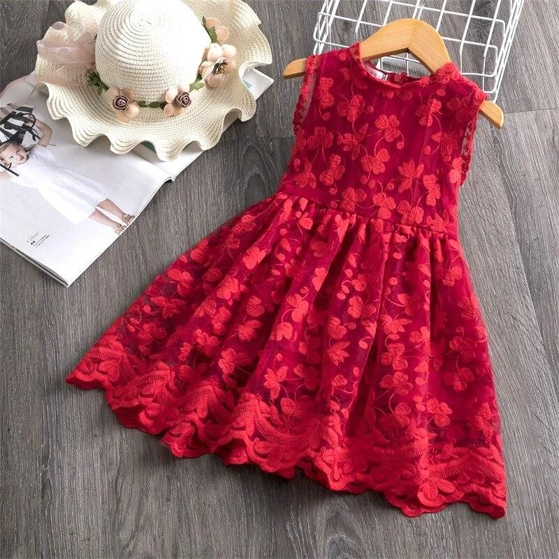 Toddler Kids Dresses for Girls Sleeveless Girls Princess Dress Kids Summer Dress Children Teenage Girls Clothes Ruched Dresses