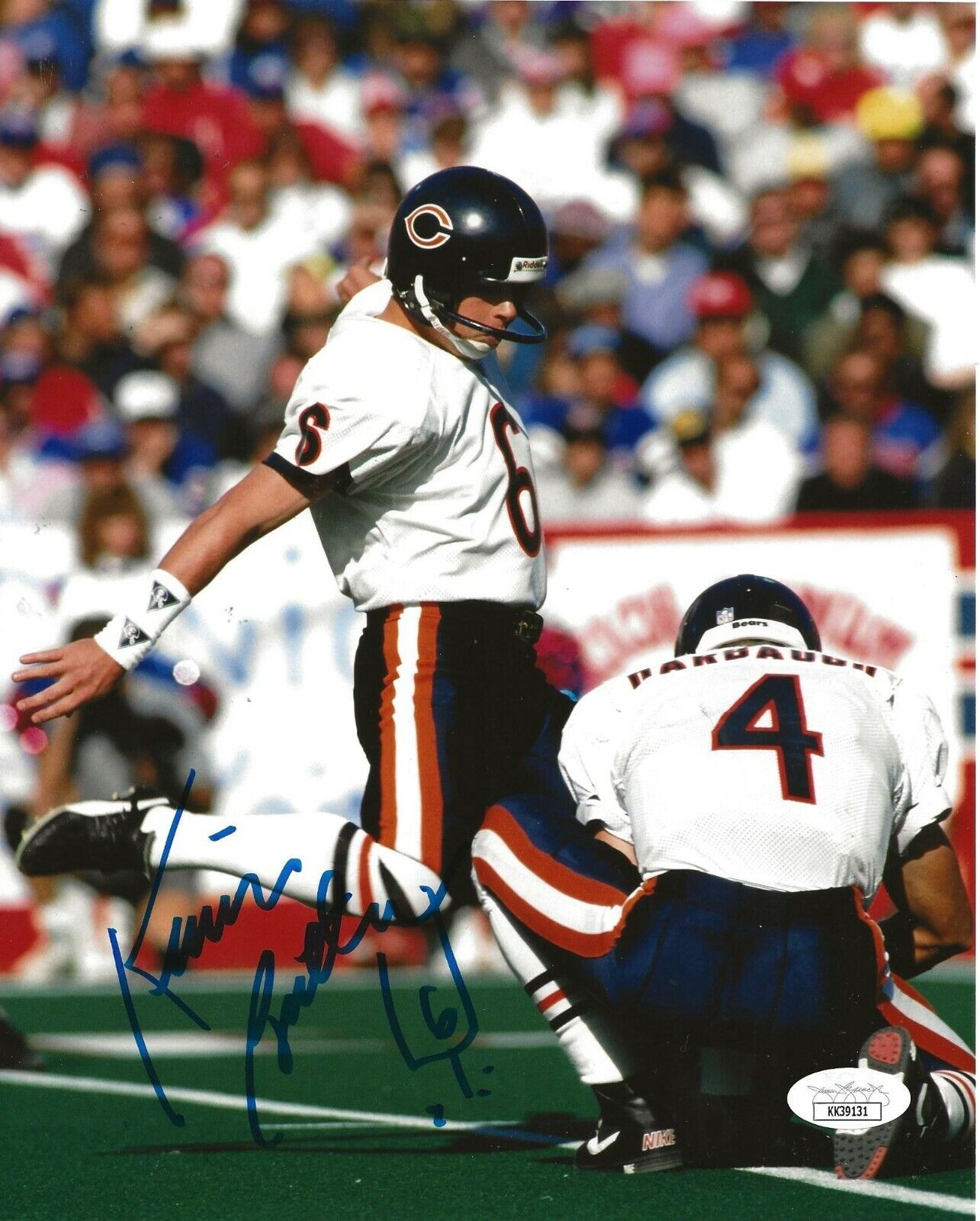 Kevin Butler signed Chicago Bears 8x10 Photo Poster painting autographed JSA