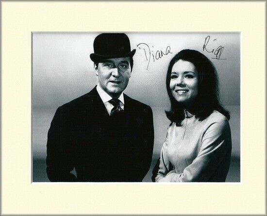 DIANA RIGG THE AVENGERS EMMA PEEL PP MOUNTED 8X10 SIGNED AUTOGRAPH Photo Poster painting PRINT