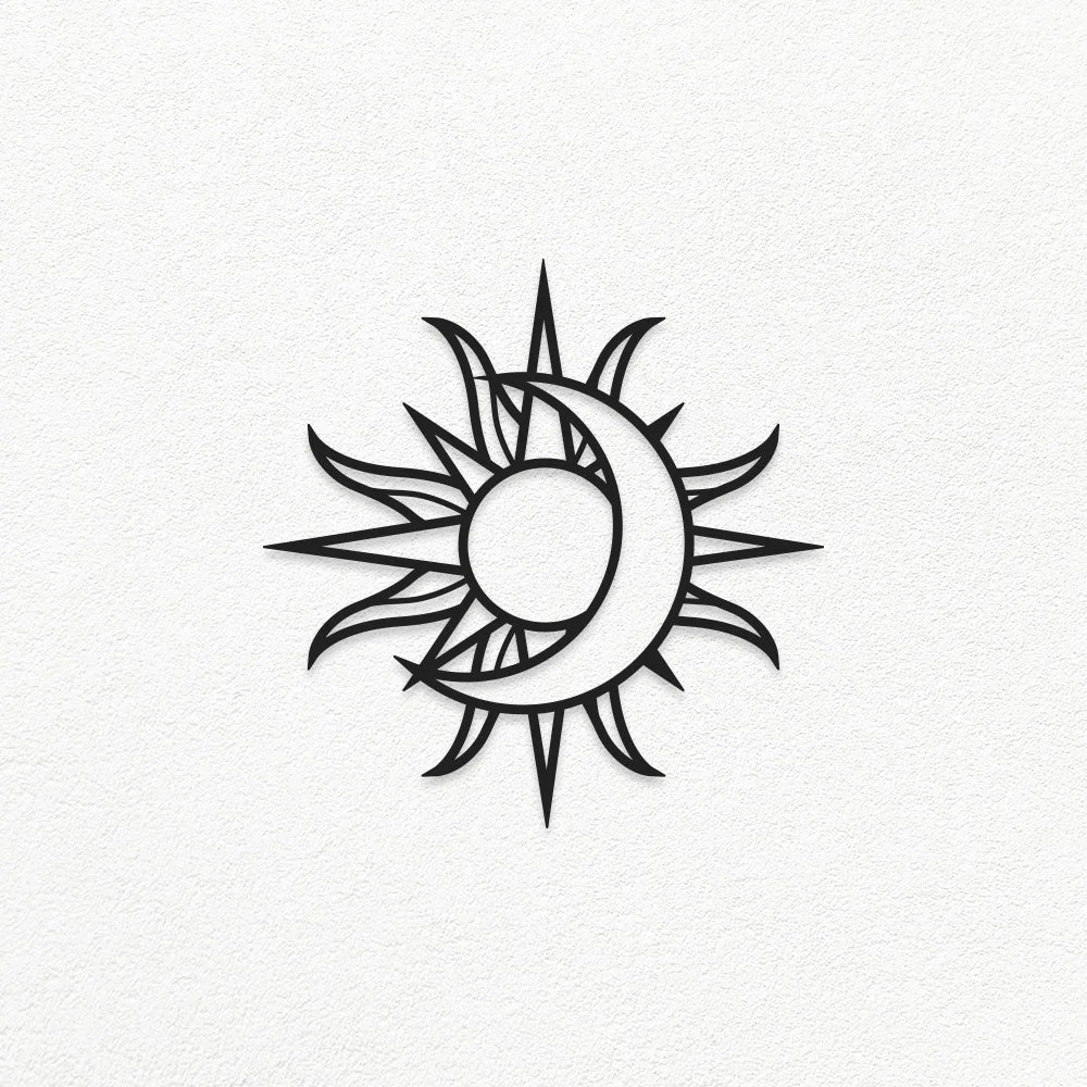 Sun & Moon Metal Wall Art